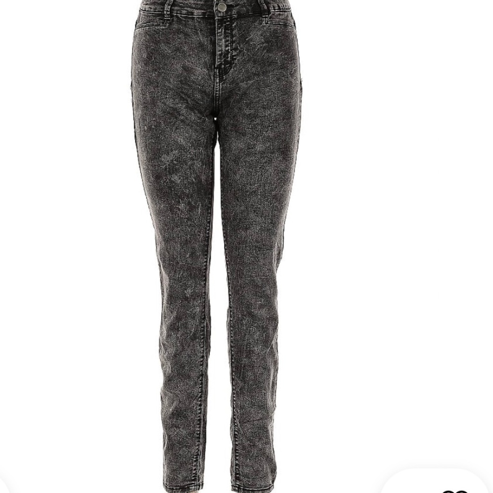 Zara Acid Washed Jean Women’s Trafaluc Jegging Size 8 90s Faux Front Pockets